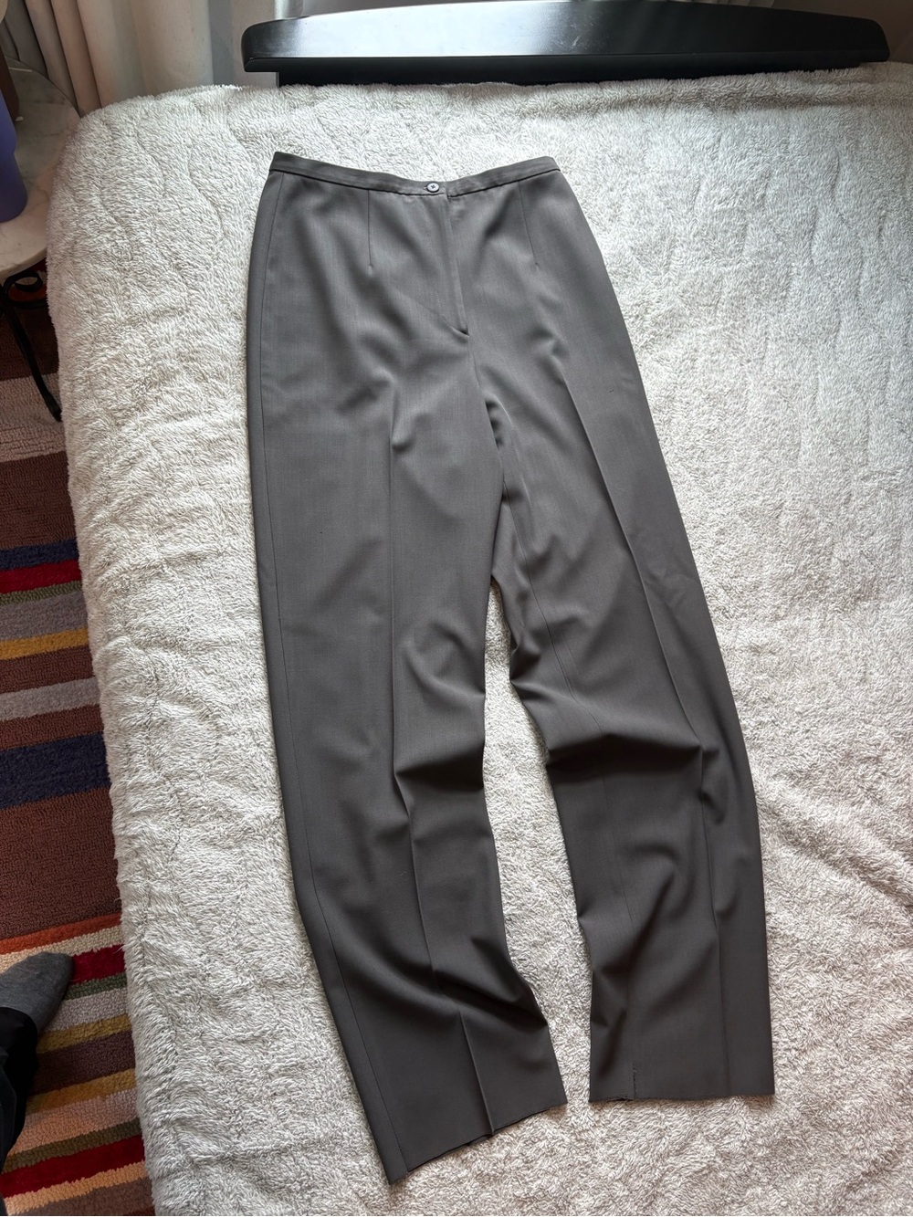2000’s Giorgio Armani Men’s Mainline Pleated Wool Baggy Pants Tailored In Milan